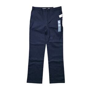 Old Navy Boys Straight Fit Uniform Pants Size 14 Navy Blue Flat Front NWT